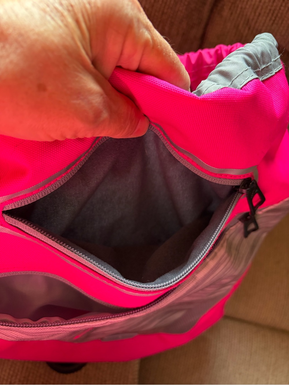 adidas Pink and Gray Drawstring Backpack - Picture 2 of 6